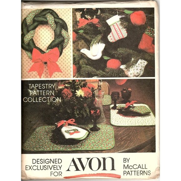 McCalls For Avon Holiday Crafts Tapestry Pattern Collection Uncut Sewing Pattern - Picture 1 of 2
